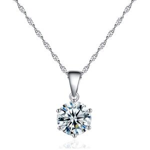 *ABBIE* Silver x Zircon Pendant Fashion Necklace